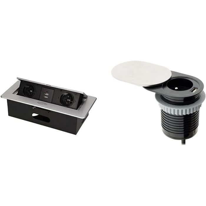 Bloc 4 Prises Escamotables Legrand Avec Chargeurs USB - Kramer (occasion)