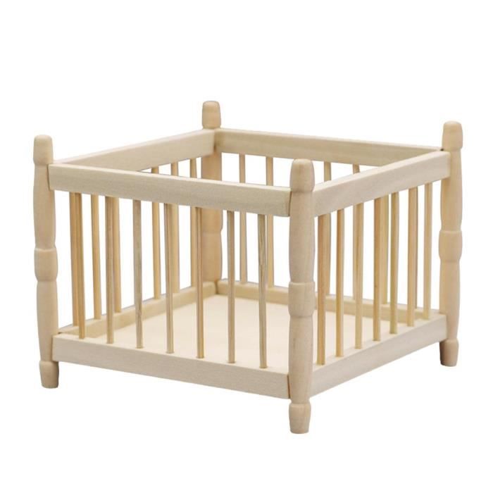 Moderne 1 12 Maison De Poupee En Bois Lit De Bebe Meubles Miniatures Jouet Decor Accs Cdiscount Jeux Jouets