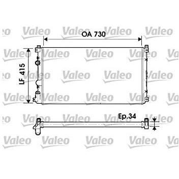 Radiateur de moteur - VALEO - 732918 - RAD MOT RENAULT Master II / OPEL Movano