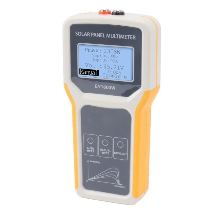 Testeur Panneau Solaire 1800W - Multimètre Photovoltaïque MPPT, Mesure Puissance, Tension DC 20-120V, Courant 60A, Pour Installation Solaire, Portable Avec Boîte EVA
