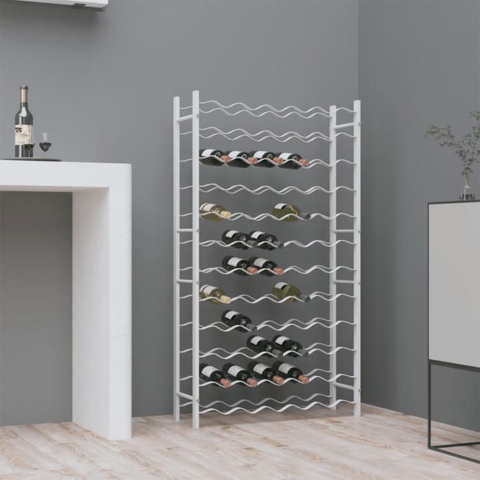 vidaXL Casier à bouteilles pour 72 bouteilles Blanc Métal 340912