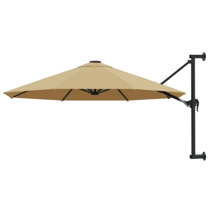 vidaXL Parasol Mural avec Mât Métallique 300 cm Balcon Jardin Terrasse 44866 - vue 2