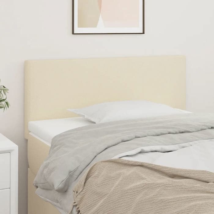 Tête De Lit Avec LED Intégrée - Similicuir Crème - Hauteur Réglable 78/88cm - Largeur 160cm - 2 Bandes LED Coupables - Pour Lit Double