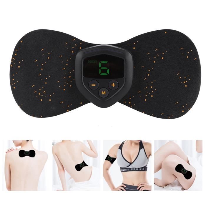Mini Masseur Cervical EMS Portable - Pour Cou, Dos, épaules, Rechargeable USB (noir)