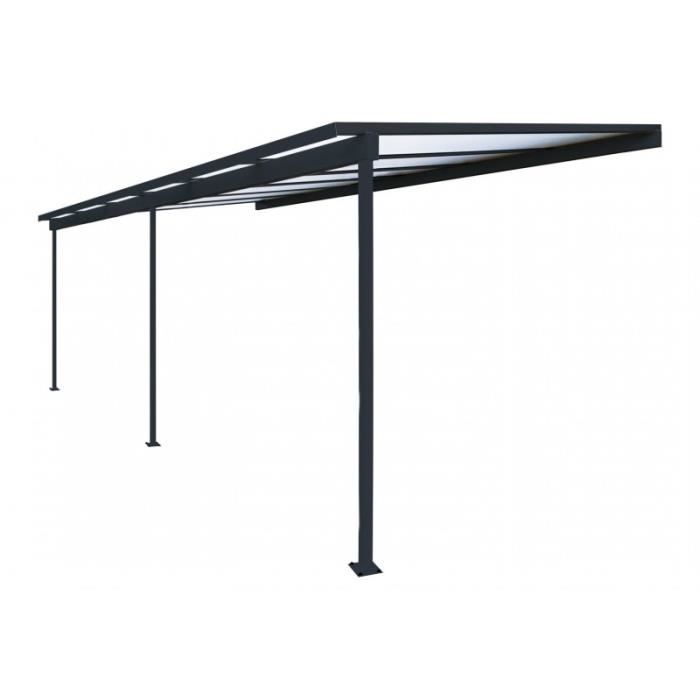 pergola top prix sans gouttiere 6x3 m gris cdiscount jardin