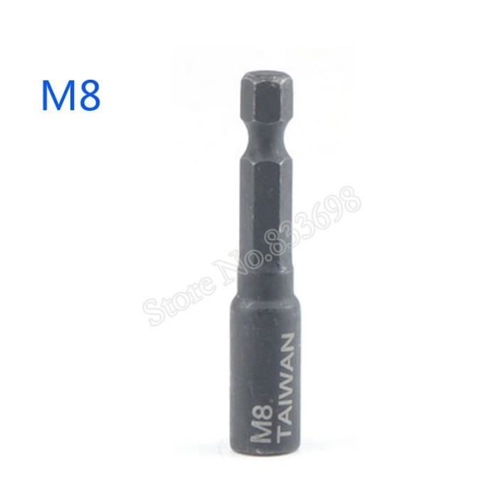 Qiilu Douille Hexagonale 3pcs Adaptateur De Douille De Forage Hexagonale à 1/4 '3/8' 1/2 'pilote