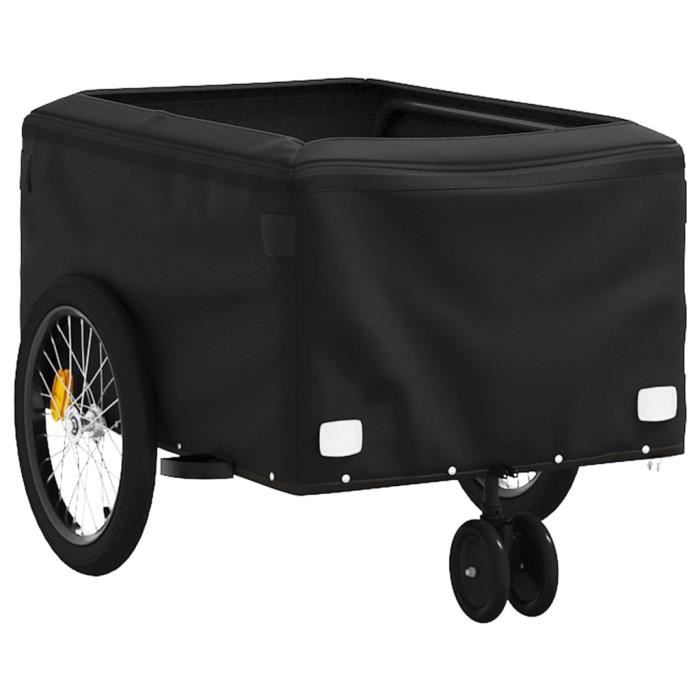 DBA Remorque de vélo noir et rouge 30 kg fer AB94097 DA007