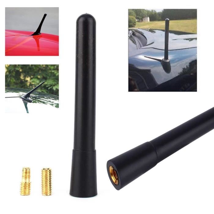 ANTENNE - Voiture Universel Antenna Radio tronquée courte noire de camion de voiture AM FM Radio antenne mât HB023 -SHW