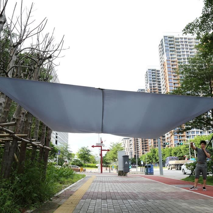 Voile d’Ombrage Toile Solaire Taud de Soleil Anti-UV 3 x 4m GRIS —YuYuan shop