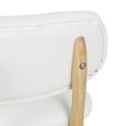 Tabouret de Bar Lot de 2, Tabouret de Cuisine Design en Cuir Artificiel et Bois, Hauteur d’assise 65 cm, Blanc-1
