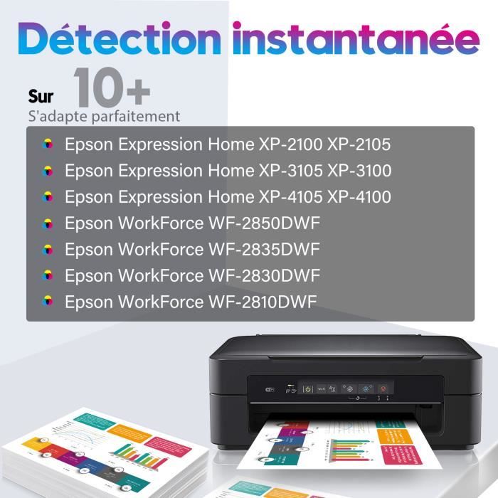 10 PACKS Cartouche Rechange pour Epson 603 Expression Home XP-2100 XP-2105  XP-3100 XP-3105 XP-4100 XP-4105 WF-2810DWF WF-2830DWF