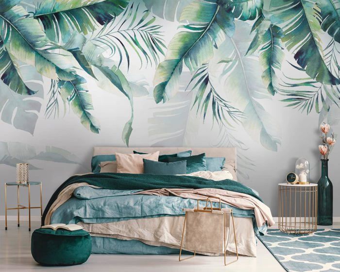 Papier Peint Panoramique Elégant Tropiques 360x250cm Jungle style en ...