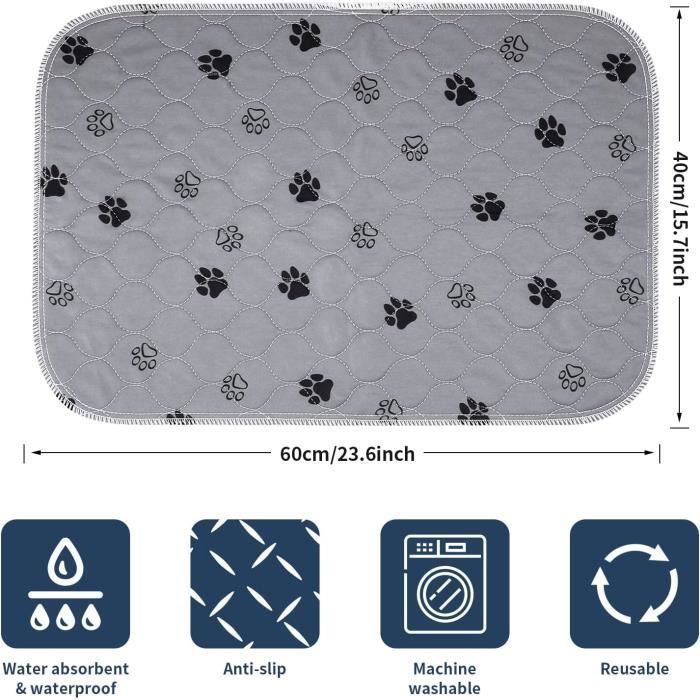 Lot De 2 X 60 * 40cm De Tapis Pour Cage De Cochon D'Inde, Tapis Pour Lapins ImperméAbles, Lavables Et RéUtilisables