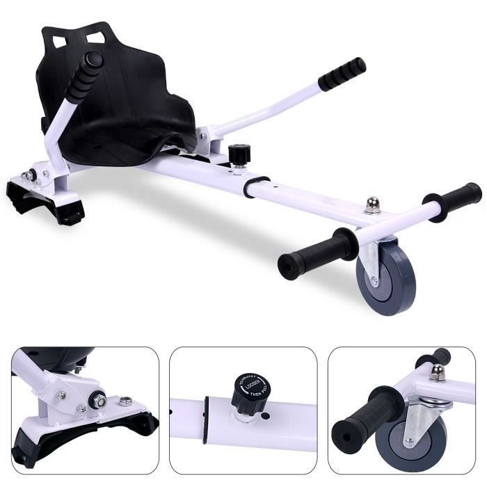 Evercross HoverKart Chaise Kart Blanc Accessoire pour Hoverboard Gyropode Auto Equilibre 6.5 8 8.5 10 Pouces pour Enfant et Adulte Cdiscount Sport