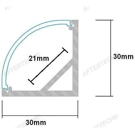 Profilé Aluminium 1m Pour Encastrer Bandes LED – Finition Argent