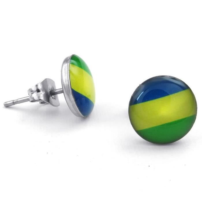 6 Paires De Boucles D'oreilles En Acier Inoxydable Pour Hommes Et Femmes - Styles Variés, Tiges Et Anneaux - 2