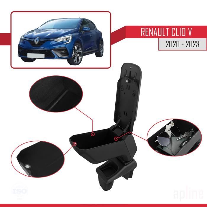 Accoudoir Coulissant Central pour Renault Clio (5) 2020-2023 Console de  Rangement Compartiment Similicuir NOIR 30 - Cdiscount