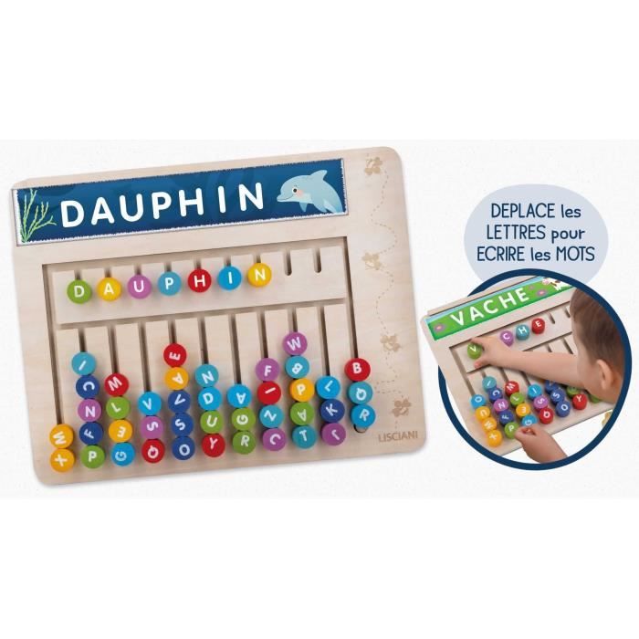 Chevalet Et Tableau Magnétique Montessori - Jeu Éducatif 3-6 Ans Avec Lettres, Chiffres, Tangram, Boulier - Apprentissage Lecture Et Calcul