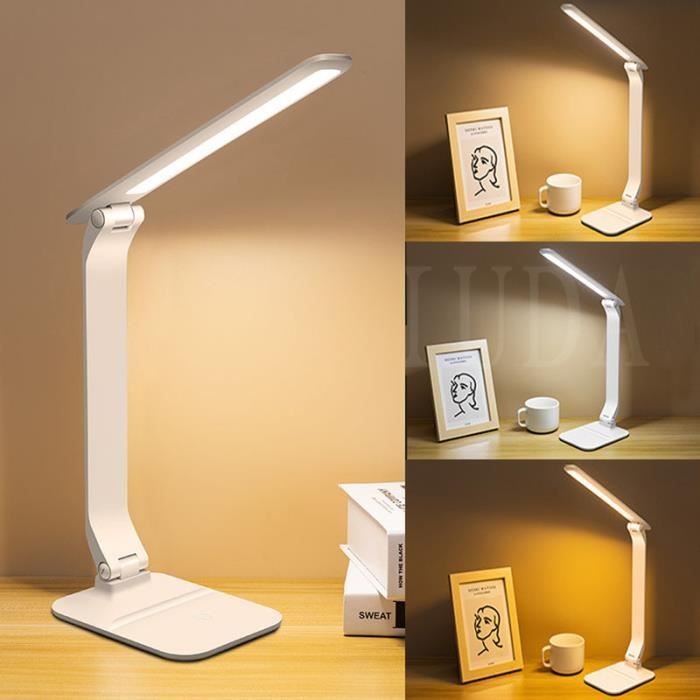 Lampe Bureau LED Avec USB - 5 Modes Couleur Et Luminosité Réglable - Fonction Mémoire - Sans Flicker - Yeux