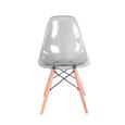 Dora Lot de 4 chaises Gris Transparent design tendance Salle à Manger Chaises de Cuisine Chaises Scandinaves Chaise en plastique-2