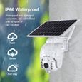 RUMOCOVO® Caméra de Surveillance solaire extérieure, 4G, sans fil, IP66, 360 °, avec batterie, PIR, Cctv-2