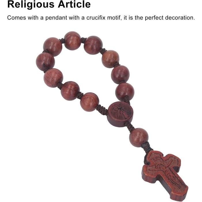 Croix murale faite àmain, croix catholique de 20,3 cm, avec