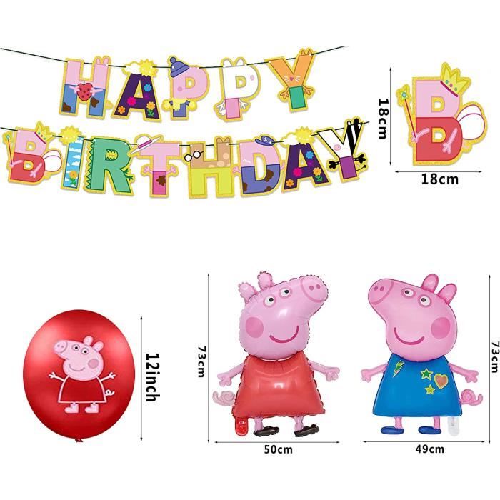 Déco Peppa Pig pour table d'anniversaire