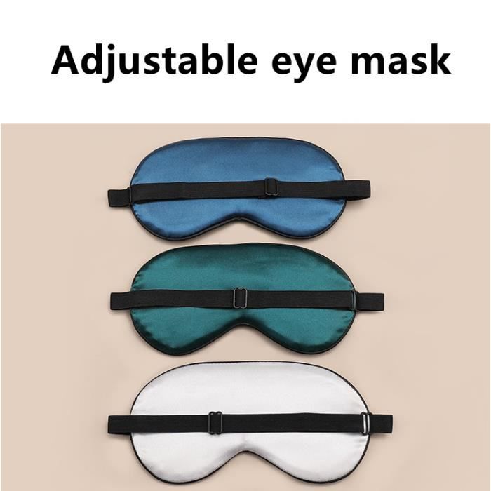 Masque De Nuit En Soie - Pack De 2 - Confortable Et Occultant Pour Un Sommeil Réparateur