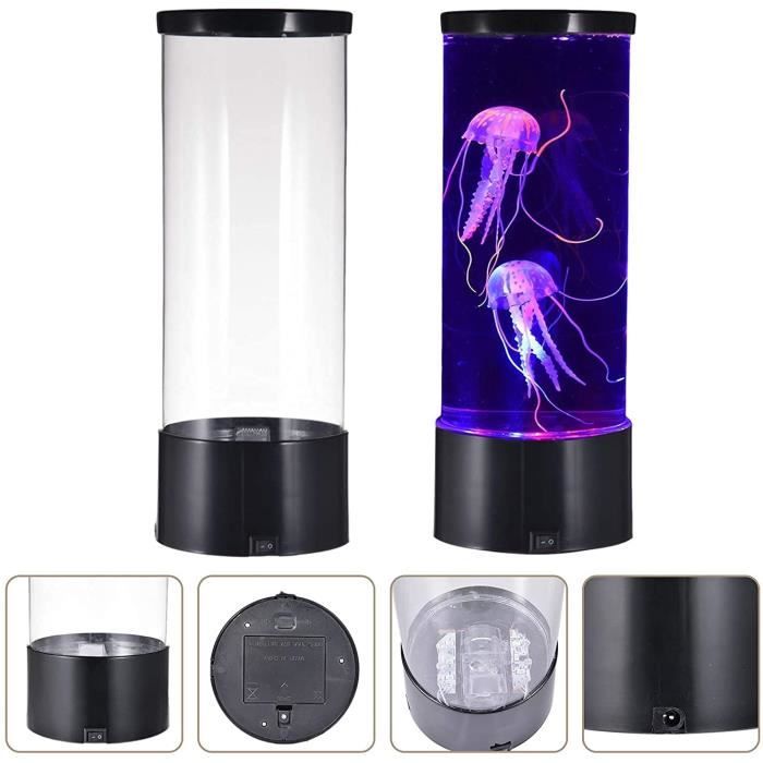 Cadeaux Pour Adultes Et Enfants, Lampe Multicolore En Forme De Méduse Alimentée Par USB, Veilleuse Pour Aquarium Avec 3 Méduses, Lampe D'aquarium Pour Chambre à Coucher, Bureau, Décoration D'ambiance