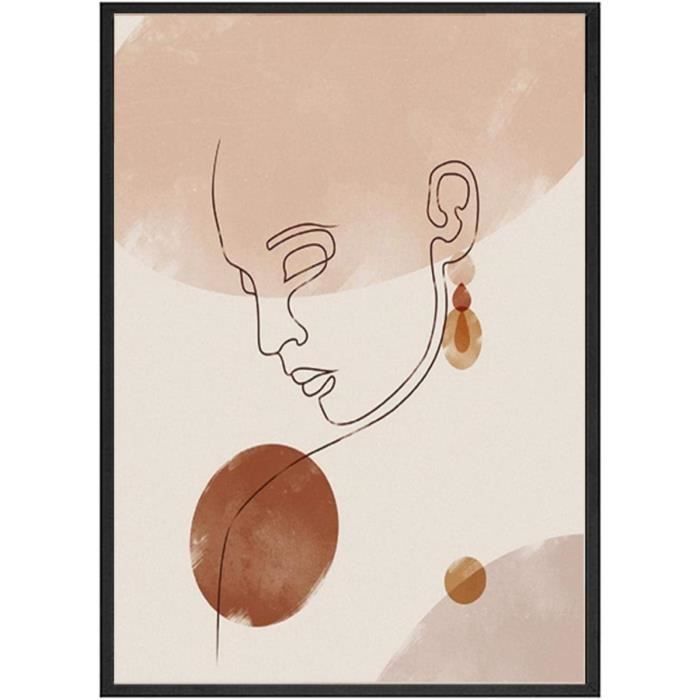 3 Affiche Decoration Murale Terracotta Et Vert Tableau Art