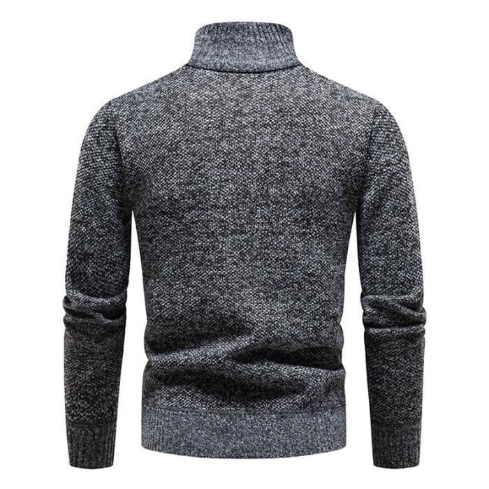 Sweat-shirt Doublé Polaire Pour Homme - Col Montant Zippé - Chaud Et Confortable Pour L'hiver Et Le Travail - 8