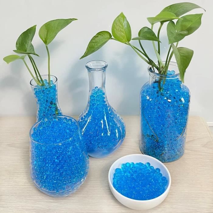 19 Perles Artisanales En Pâte De Verre Opaque – Décor Bleu, Fait Main Inde
