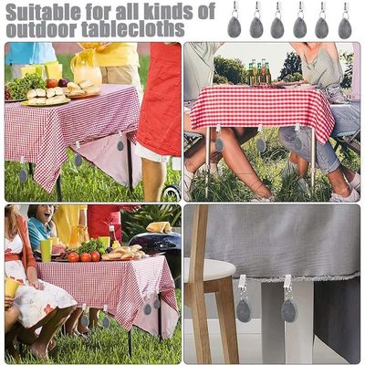 Poids De Nappe En Marbre - Lot De 12, Pinces En Acier, Forme Cœur, Pour Fixer Nappes Extérieur Et Intérieur - 11