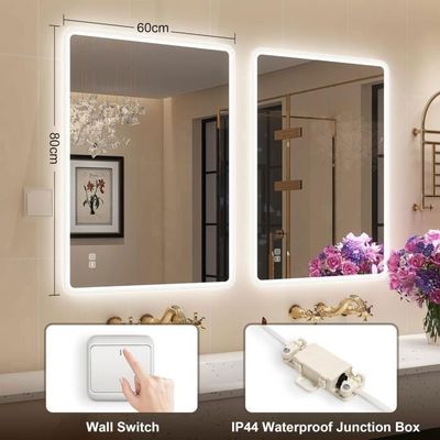 JSLJDM Salle De Bain Vanity Mirror LED Dimmable, Miroir Éclairé Ovale