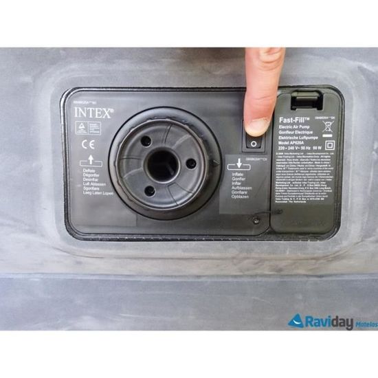Intex Prem'Aire I – Lit Gonflable Confortable Pour 2 Personnes, Facile à Transporter – Gris - 13