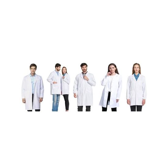 Blouse De Laboratoire Unisexe En Coton - Tailles S à 4XL - Pour Labo, Chimie, Médical, école