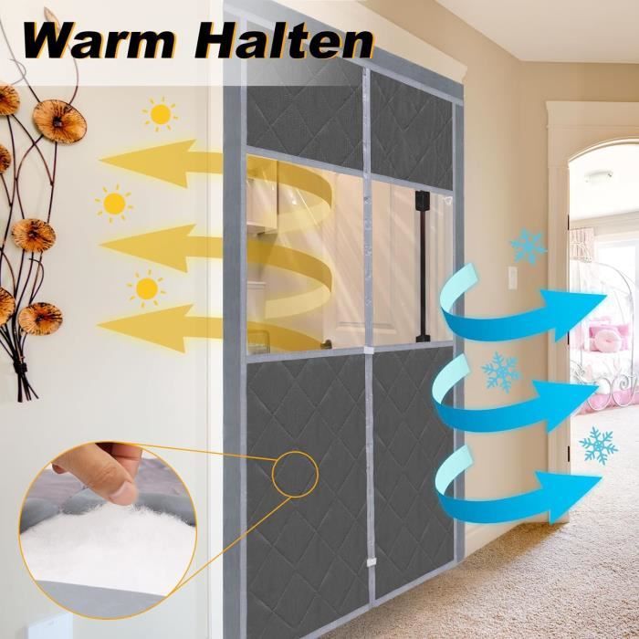 Rideau de porte magnétique à isolation thermique en EVA - Fermeture  automatique pour climatiseur - Pour fenêtre, salle de chau[1355] -  Cdiscount Maison