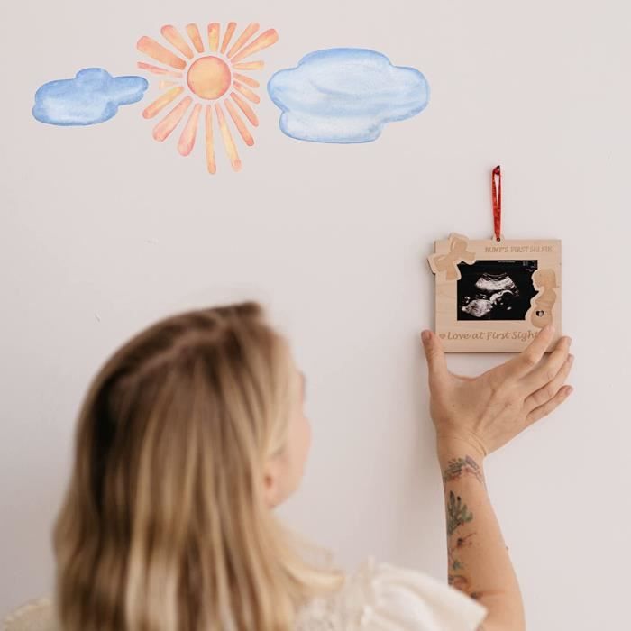 Premier cadre photo de bébé, cadre d'échographie sonogramme pour cadeau de  cadre photo souvenir à deux numérisations pour future maman enceinte (Love  at First Sight) : : Cuisine et Maison