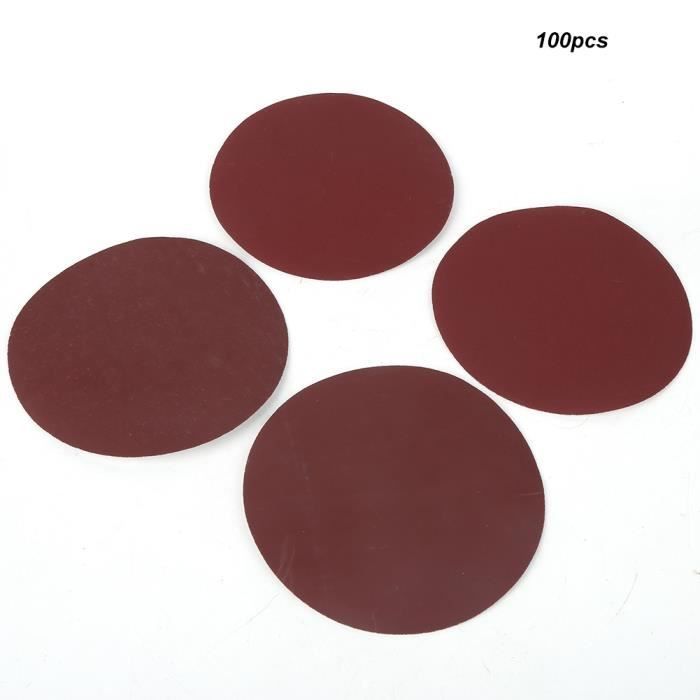 Lot 50 Feuilles Papier Abrasif 125mm - Grains 100 à 3000 - Pour Ponceuse Excentrique, Métal, Bois, Peinture Auto