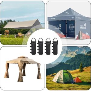 Dongawin Sacs Lestés 4 Pièces Pour Tente Pop-up Et Tonnelle - Poids Pour Parasol Et Terrasse Jusqu'à 45 Lbs