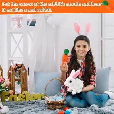Lapin Rebondissant Parlant - Jouet En Peluche Interactif, Oreilles Et Nez Bougent - Idée Cadeau Lapin Rebondissant Parlant - Jouet En Peluche Interactif, Oreilles Et Nez Bougent - Idée Cadeau