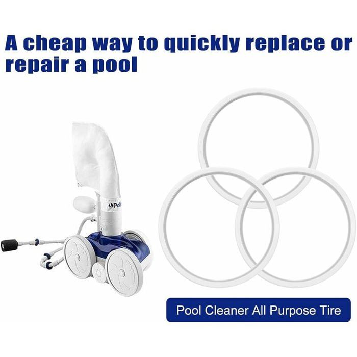 Lot De 3 Pneus De Rechange Pour Polaris Sweep 180 280 360 380 - Caoutchouc Durable