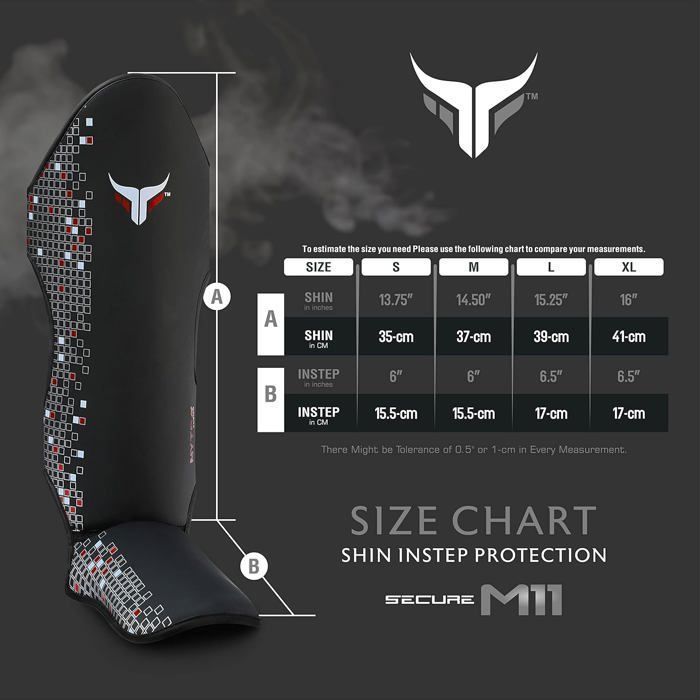 Mytra Fusion Protège-tibias Boxe MMA – Cuir Artificiel, Mousse Pré-incurvée, Sangles Réglables, Pour Muay Thai Et Kickboxing