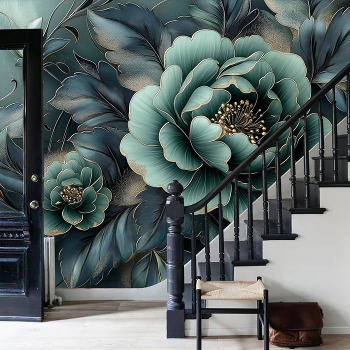 Horizon - Grand tableau abstrait décoration murale tendance salon moderne