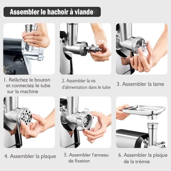 Hachoir à viande électrique (3000 W ax) - Hachoir à viande robuste