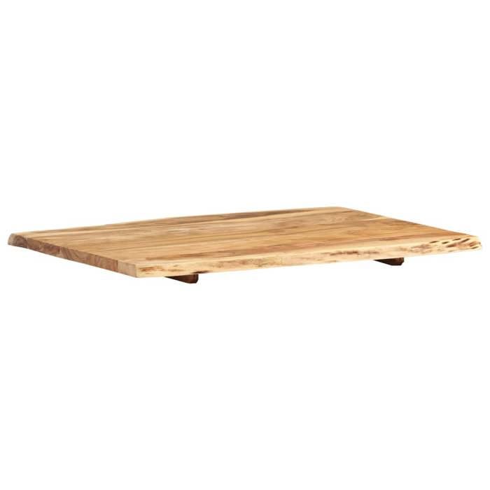 VidaXL Plateau De Table En Bois Massif D'Acacia 120x40x2,5 Cm - Dessus De Bureau Ou Table Rectangulaire Avec Bords Vivants Naturels