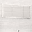 383NEUF Miroir de salle de bain MIROIR LUMINEUX LED SALLE DE BAIN Miroir Mural avec éclairage LED Blanc 80x1,5x37 cm Aggloméré FRENC-0