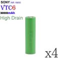 4PCS Accu Sony 18650 VTC6 - 3000 mAh INR 3.7V Rechargeable Li-ion batteries-0