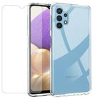 123 Coque Silicone Transparente + Verre Trempe Pour Samsung Galaxy A32 4G 6.4" - Protection Antichoc - Yuan Yuan