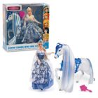 Fairytale Princess, Poupée 30 cm, Tenue de princesse, Cheval et accessoires, Modèle Reine des Neiges, Dès 3 ans, FAT023